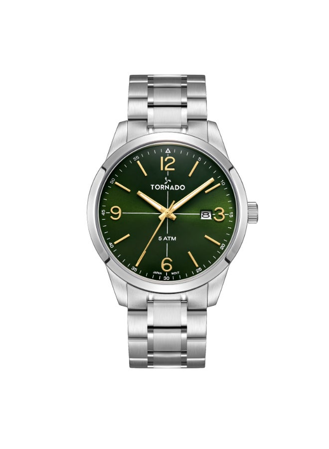 TORNADO Men's Stainless Steel Analog Watch T24007-SBSH - 42.5 mm - Image 1