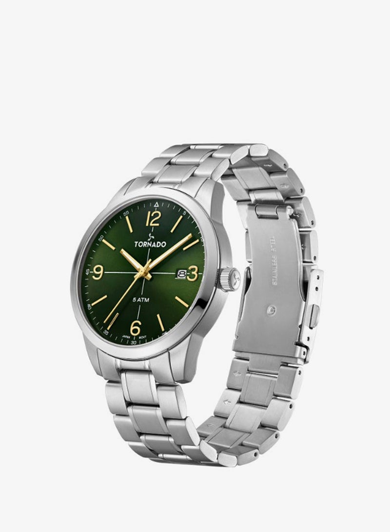 TORNADO Men's Stainless Steel Analog Watch T24007-SBSH - 42.5 mm - Image 2