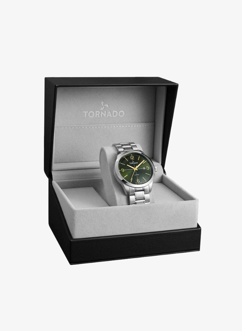 TORNADO Men's Stainless Steel Analog Watch T24007-SBSH - 42.5 mm - Image 3