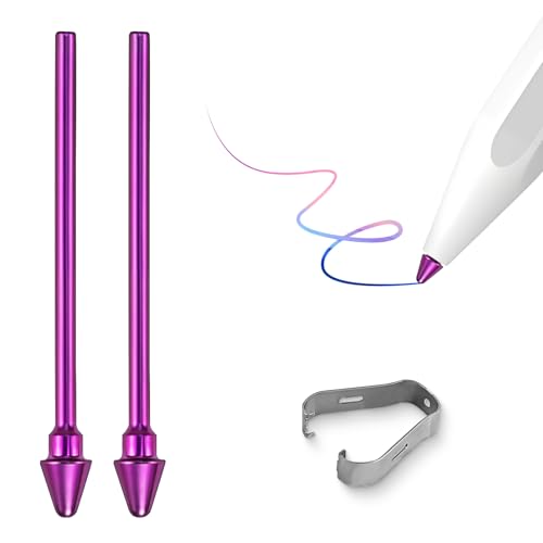 REEYEAR Titanium Alloy Replacement Tips Compatible with Galaxy Tab S11 S11 Ultra 2025 S Pen Exclusive Fit for Latest 2025 S Pen Only Not Compatible with Other Models Durable Precision NibsPurple - Image 1
