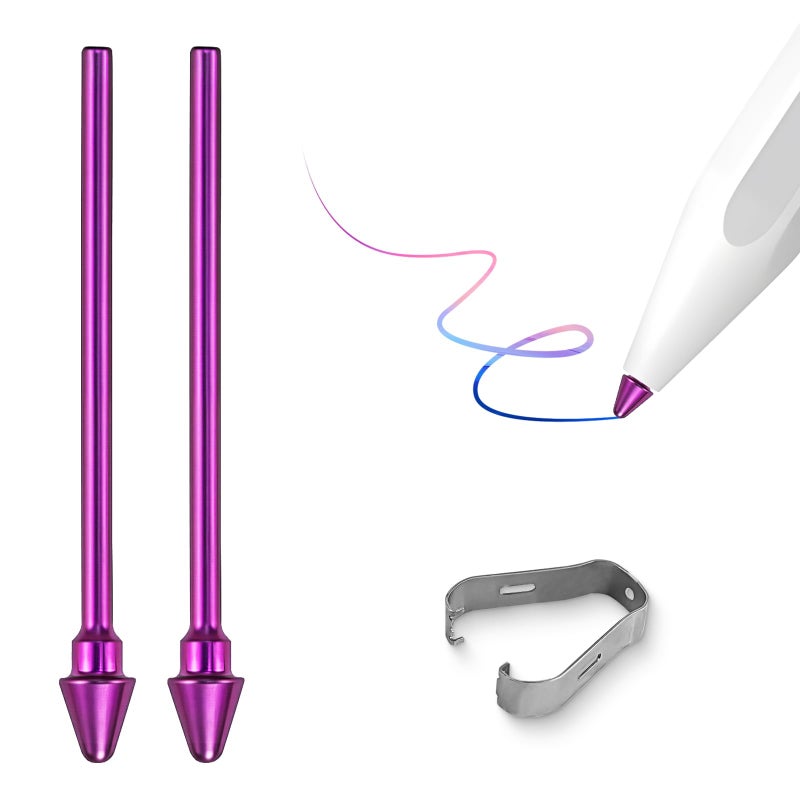 REEYEAR Titanium Alloy Replacement Tips Compatible with Galaxy Tab S11 S11 Ultra 2025 S Pen Exclusive Fit for Latest 2025 S Pen Only Not Compatible with Other Models Durable Precision NibsPurple - Image 3