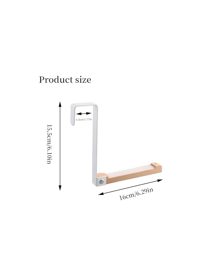 promass Over Door Hanger, Door Hooks, Coat Hooks for Door, Folding Hook, White Door Hooks for a Leaf Depth Less Than 4.5 cm, Suitable for Hanging Towels, Clothes, Hats, Bags - Image 2