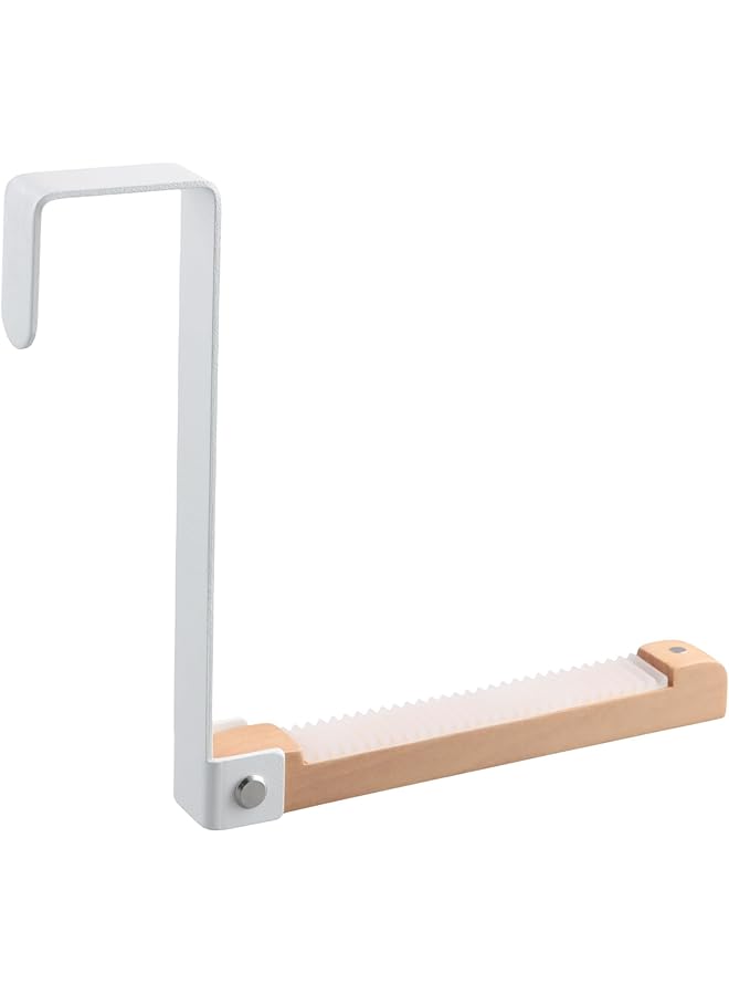 promass Over Door Hanger, Door Hooks, Coat Hooks for Door, Folding Hook, White Door Hooks for a Leaf Depth Less Than 4.5 cm, Suitable for Hanging Towels, Clothes, Hats, Bags - Image 1