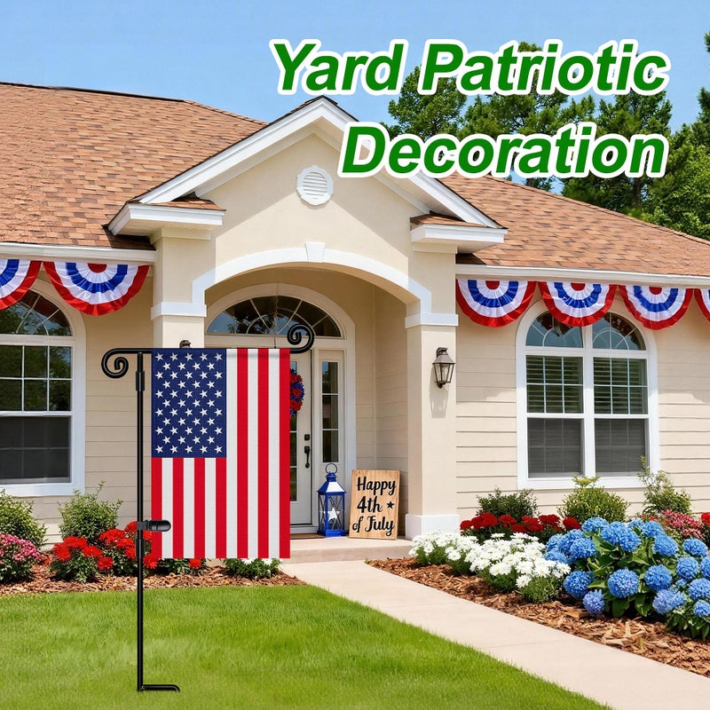 HOOSUN Garden Flag Stand,Sturdy Garden Flag Holder Pole for Outside House,Yard Flags Holder with one Tiger Clip,Yard Banner Pole for Holiday Flags Decorations Outdoor Lawn - Image 4