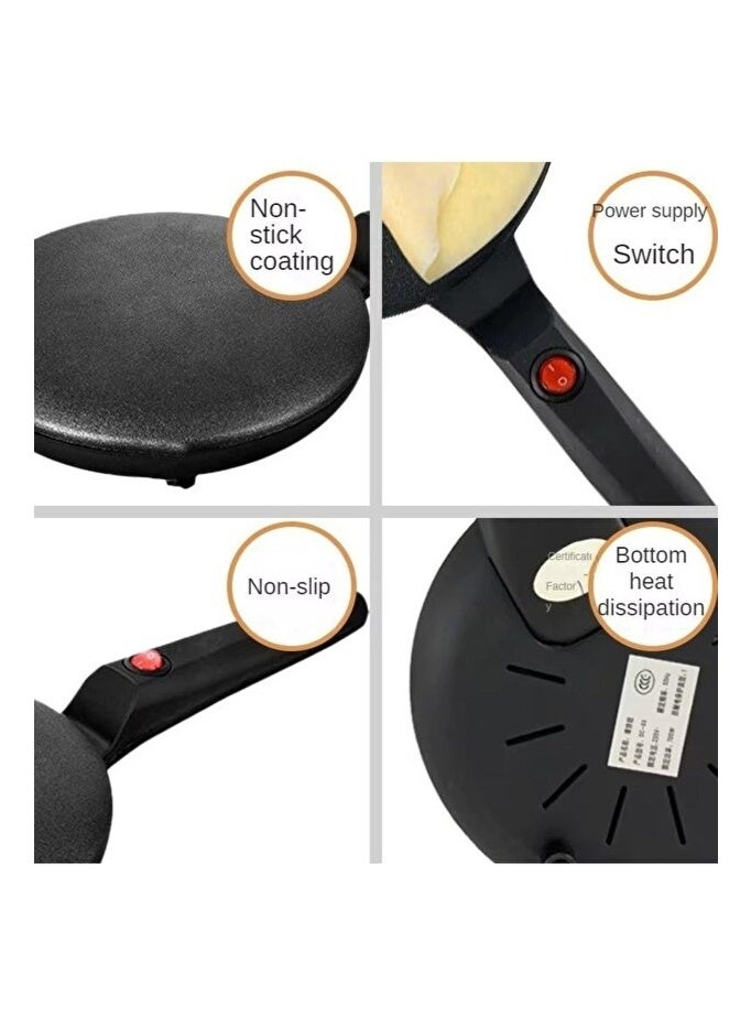 DENX Instant Crepe Maker DX2530 – Handheld Electric Pancake & Crepe Machine, 7‑inch Non‑Stick Surface, Temperature Control, Easy to Clean, Versatile Electric Baking Pan - Image 3