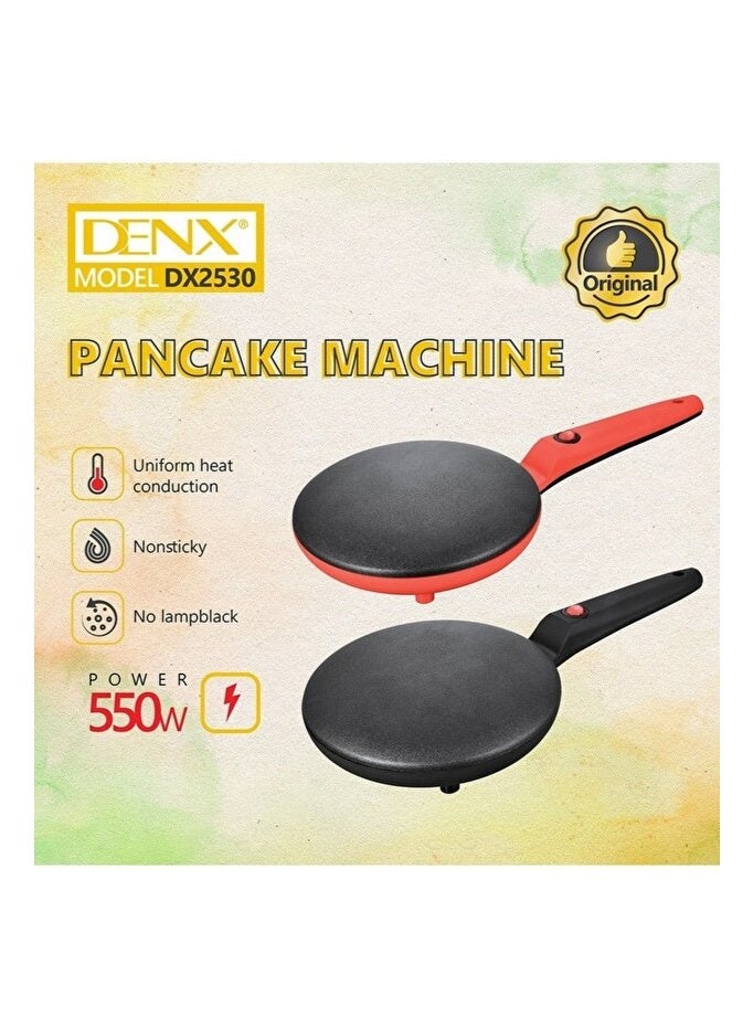 DENX Instant Crepe Maker DX2530 – Handheld Electric Pancake & Crepe Machine, 7‑inch Non‑Stick Surface, Temperature Control, Easy to Clean, Versatile Electric Baking Pan - Image 2