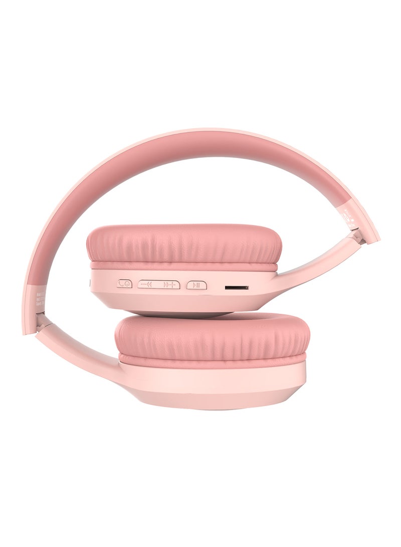 Deepbass سماعات رأس لاسلكية فوق الأذن R17 عالية الدقة - 5.6 ساعة تشغيل، 100 ساعة في وضع الاستعداد، صوت بجودة الاستوديو - وردي - Image 3