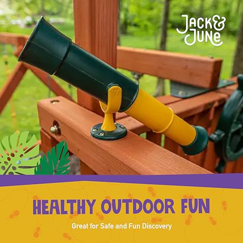 Jack and June Signature Green and Yellow Telescope Playset Attachment Featuring 360 Degree Spin - Image 4