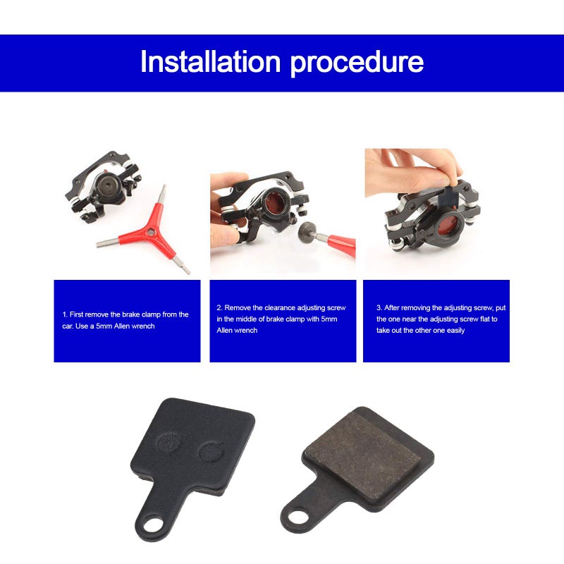 مايكرو تريدرز زوجان من وسادات فرامل قرصية بديلة للدراجات من مايكرو تريدرز، مصنوعة من الراتنج شبه المعدني، متوافقة مع دراجات تيكترو فولانس وأوريجا S20.11 وأوريجا توين ساب وإي-ساب - Image 5
