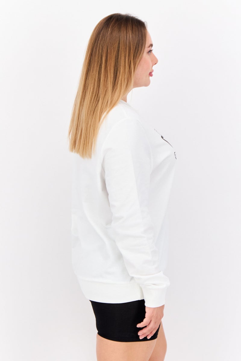 PUMA Women Regualar Fit Long Sleeves Outdoors Sweatshirt, White  - Image 3