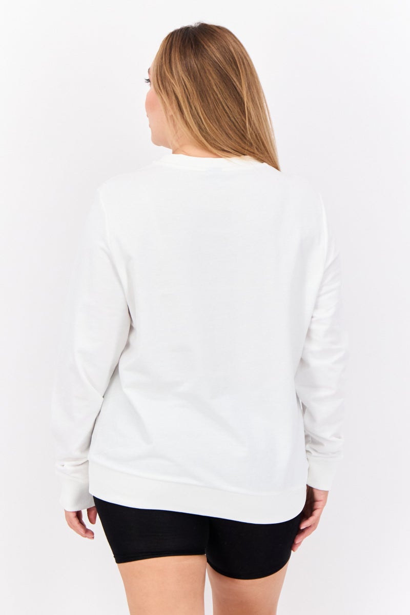 PUMA Women Regualar Fit Long Sleeves Outdoors Sweatshirt, White  - Image 2