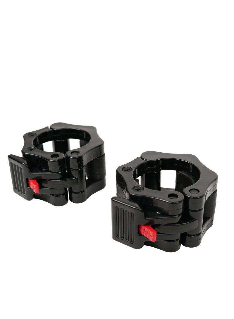 ساكن زوج واحد من مشابك قضيب الحديد الأوليمبي للياقة البدنية، طوق قضيب حديد سريع الفك مقاس 2 بوصة، مشابك وزن غير قابلة للانزلاق، مشابك قضيب حديد للتمرين، تدريب اللياقة البدنية، قضيب رفع الأثقال وقضيب الأوزان الأوليمبي - Image 2