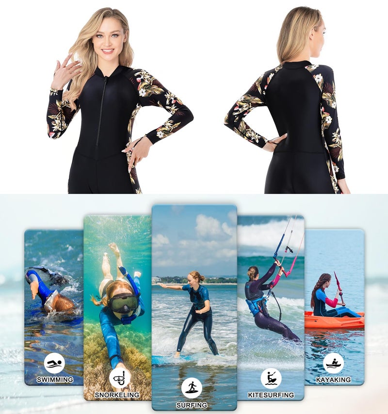 DEHAI Women Men Dive Skins Suit, Rash Guard Full Body Swim Swimsuit, Long Sleeve Youth UV Sunsuit for Diving Kayaking Surfing Scuba Waterski Water Sports - Image 2