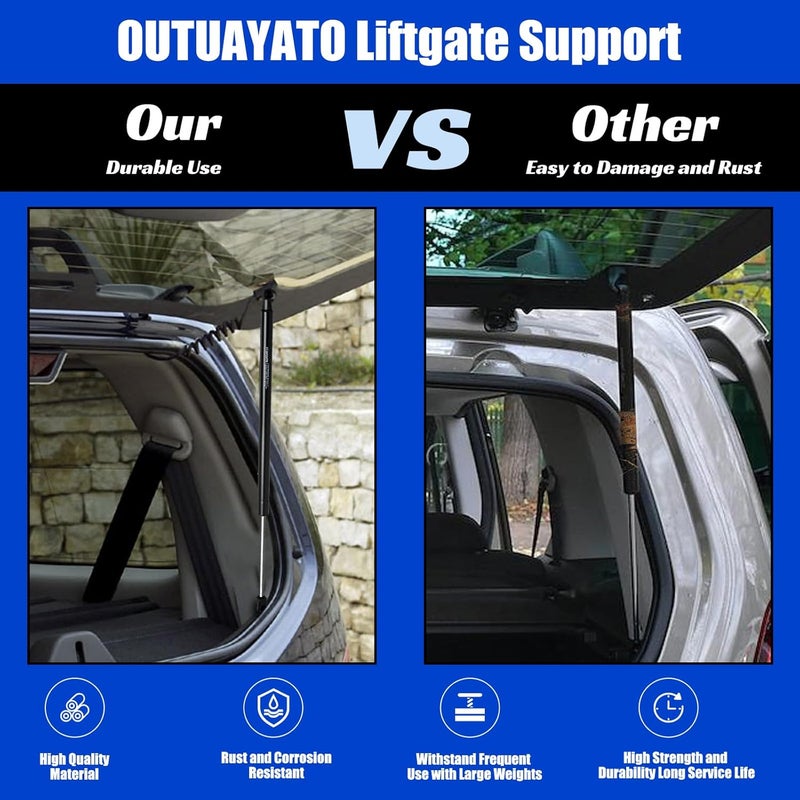 OTUAYAUTO Rear Window Lift Supports for Jeep Wrangler - Image 4