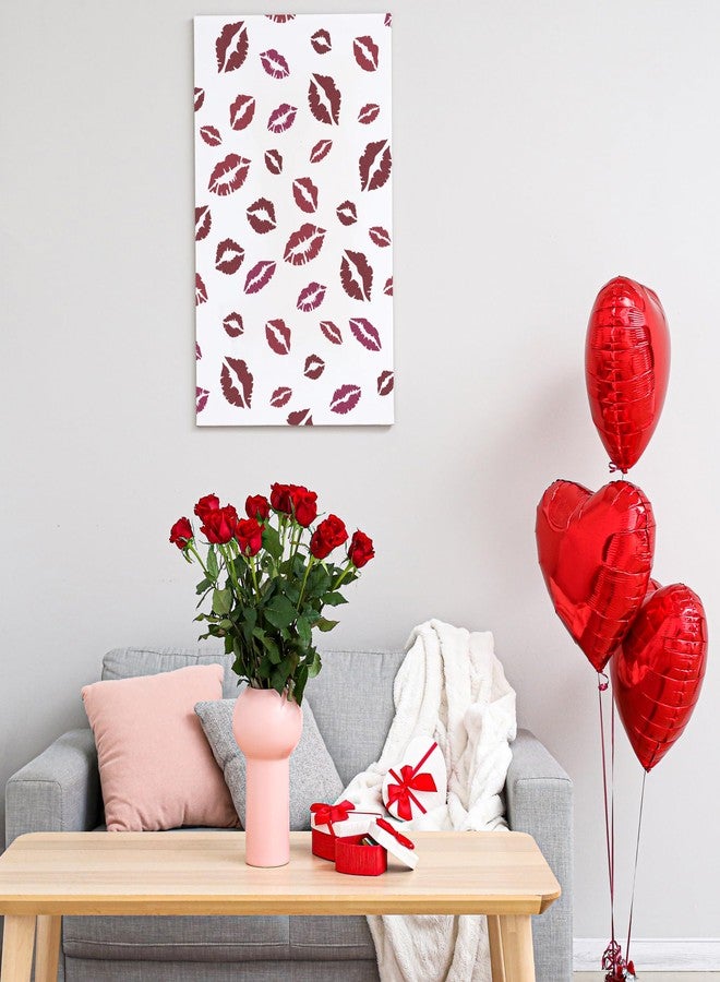 NAKLEO Painting Stencil for Crafts A5 5.9” x 8.3”, Lips Mouth Design Pattern, Reusable Plastic DIY & Scrapbooking Drawing Template, Decoupage Art Home Decor, Wall Wood Fabric Furniture - Image 3