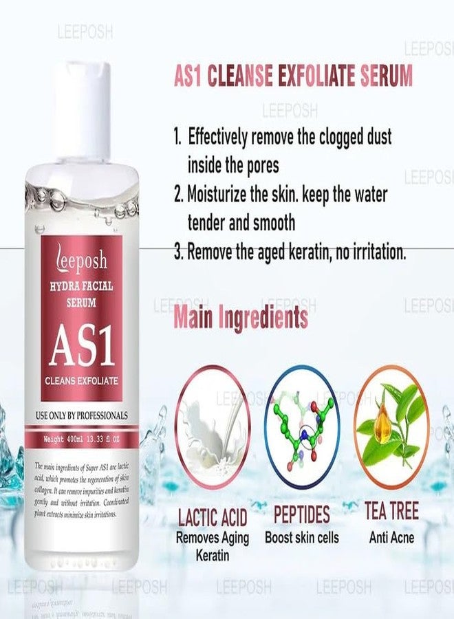 Leeposh Hydra Facial AS1 Serum, Cleanse Exfoliate & Gentle Exfoliating Aqua Serum 500ml - Image 3