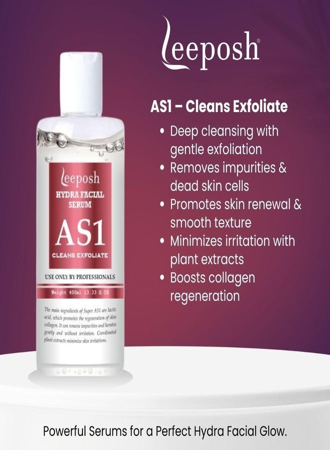 Leeposh Hydra Facial AS1 Serum, Cleanse Exfoliate & Gentle Exfoliating Aqua Serum 500ml - Image 2