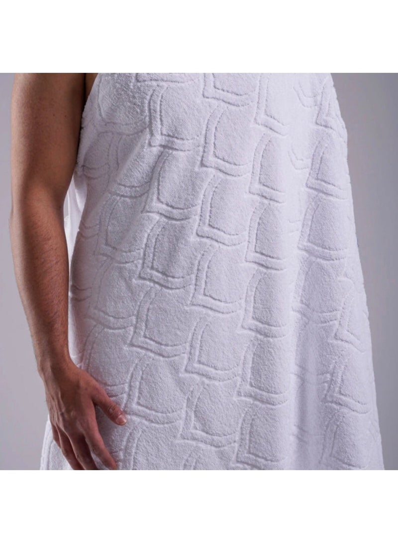 Ihram for Men's 100% natural cotton - Made in Egypt - Two-piece Ihram towels measuring 210 × 105 cm, weight 1000g lightweight, soft, and quick-drying fabric. - Image 3