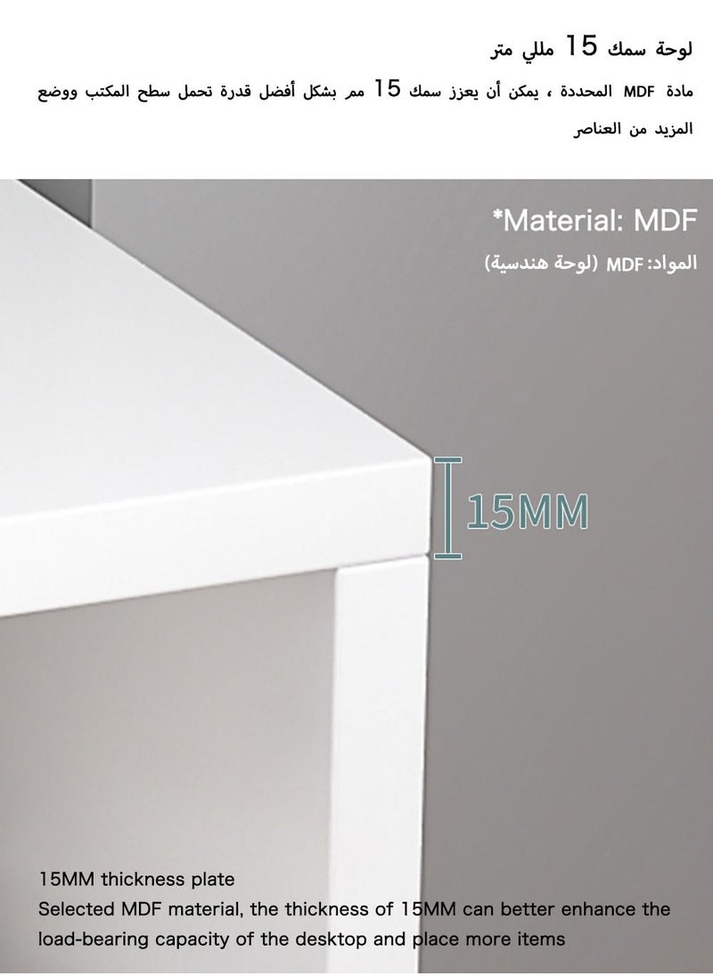 آن فش - قطعتان من طاولة السرير الجانبية مع درج، مقاس 45*35*60 سم، طاولة قهوة جانبية حديثة من طبقتين مع رف تخزين مفتوح لغرف النوم - Image 1