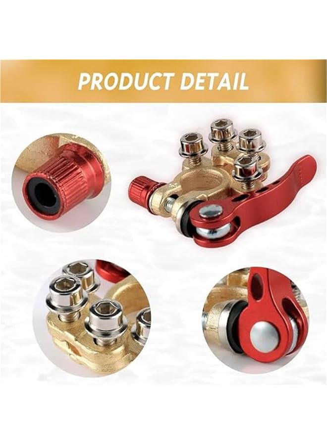 FYLX Car  Terminal Connector 4 Way Positive and Negative Pole Quick Release Terminal Clip Applicable to SAEJIS A Type Terminal Post atible with Cars Trucks and More Group 1) - Image 3