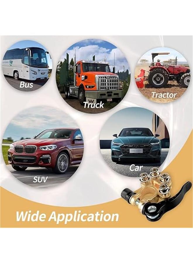 FYLX Car  Terminal Connector 4 Way Positive and Negative Pole Quick Release Terminal Clip Applicable to SAEJIS A Type Terminal Post atible with Cars Trucks and More Group 1) - Image 5