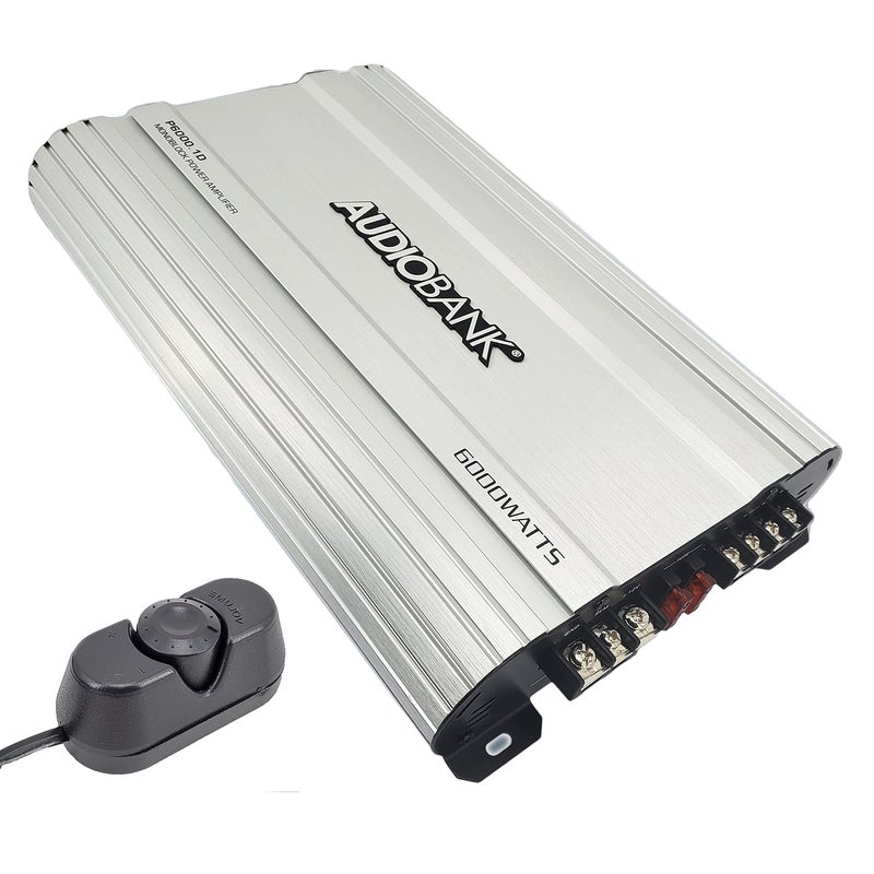 Generic Audiobank P6001-G2 Monoblock 6000 WATTS Amp Class D 1 OHM Car Audio Stereo Amplifier with Remote Turn On/Off Circuit/Heavy-Duty Aluminium Alloy Heatsink Power and Protection Indicator - 2nd Gen  - Image 1