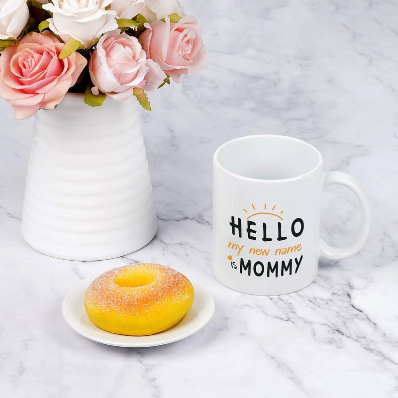 Maustic New Mom Gift Mug - Hello, My New Name is Mommy Coffee Mug - Mommy Gifts Mug for New Mom - First Time Mom Gift Mug - Mommy to be Funny Mug for Mother's Day, Christmas, Birthday, Thanks Giving - Image 2