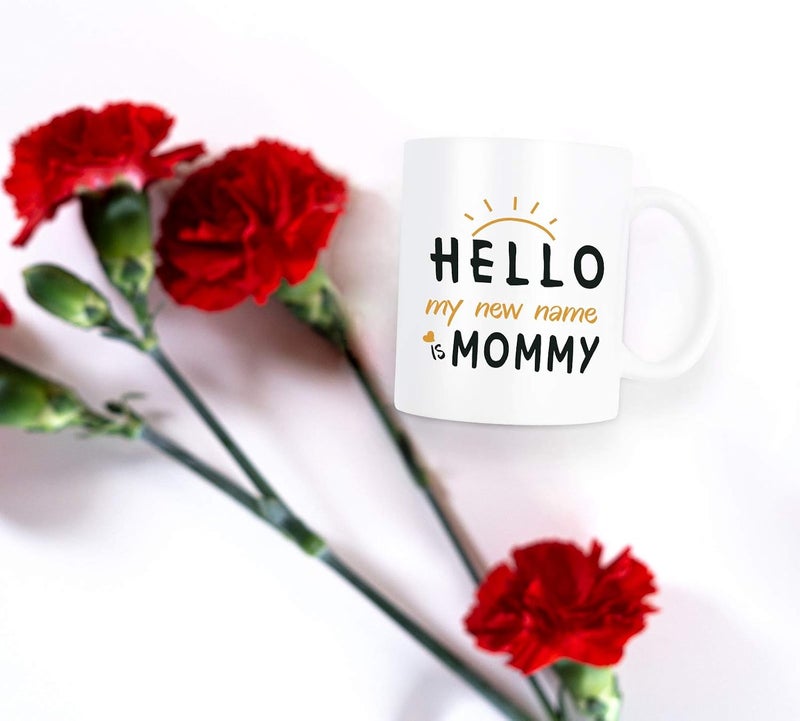 Maustic New Mom Gift Mug - Hello, My New Name is Mommy Coffee Mug - Mommy Gifts Mug for New Mom - First Time Mom Gift Mug - Mommy to be Funny Mug for Mother's Day, Christmas, Birthday, Thanks Giving - Image 3
