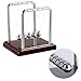 Yoqanr Newtons Cradle with 5 Steel Balls Balance Pendulum for Physics Learning Home Office Decor Stress Relief Educational Gift Deep Red Base - Image 2