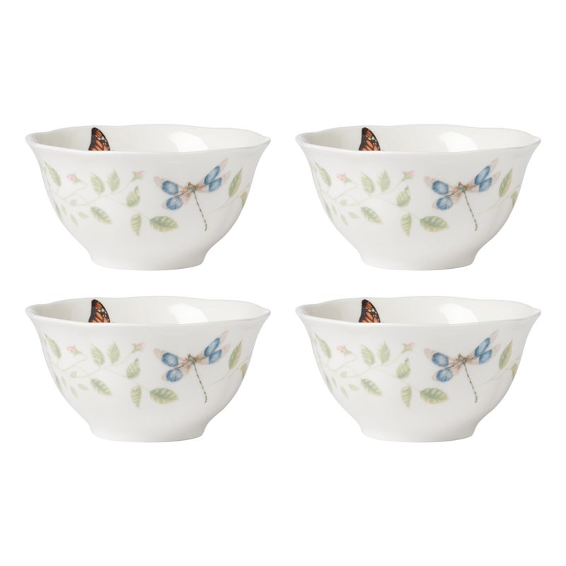 Lenox 894543 Butterfly Meadow Vines 4Piece Rice Bowl Set