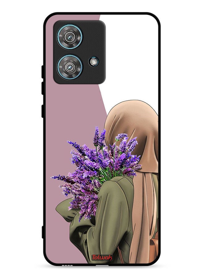 Tolwak Motorola Edge 40 Neo 5G Protective Case Cover Holding Flower - Image 1