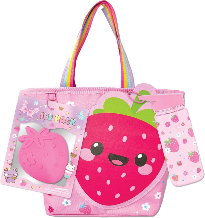Hot Focus Strawberry Lunch Essentials Tote Bag Set