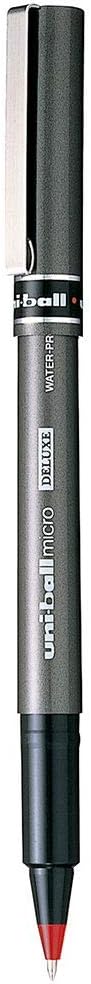 Uniball Mitsubishi Micro Delux Roller Pen - Red Pack of 12 - Image 1