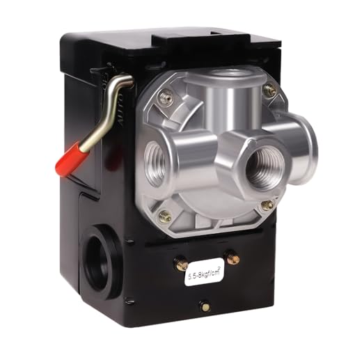 Ketofa Air Compressor Pressure Switch LF10-4H, 4 Port 1/4" NPT, 95-125 PSI Pressure Control Switch for Air Compressor Parts Replacement - Image 1