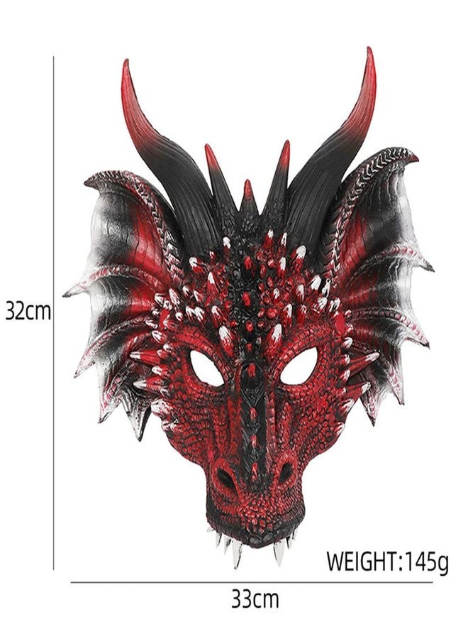 NewL Red Demon Dragon Mask Cosplay Mask Funny Costume Party Supplies 2025 Halloween Decoration for Men Women - Image 4