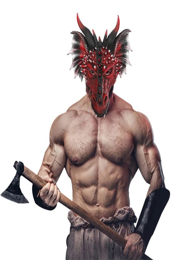 NewL Red Demon Dragon Mask Cosplay Mask Funny Costume Party Supplies 2025 Halloween Decoration for Men Women - Image 2