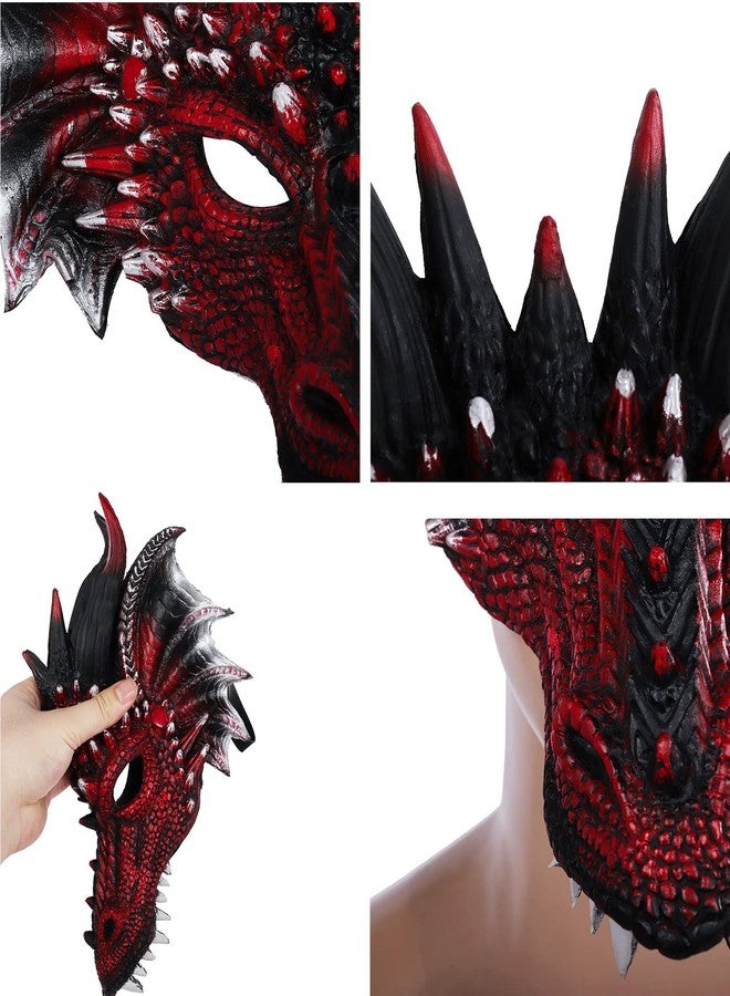 NewL Red Demon Dragon Mask Cosplay Mask Funny Costume Party Supplies 2025 Halloween Decoration for Men Women - Image 5