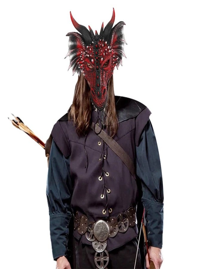 NewL Red Demon Dragon Mask Cosplay Mask Funny Costume Party Supplies 2025 Halloween Decoration for Men Women - Image 3