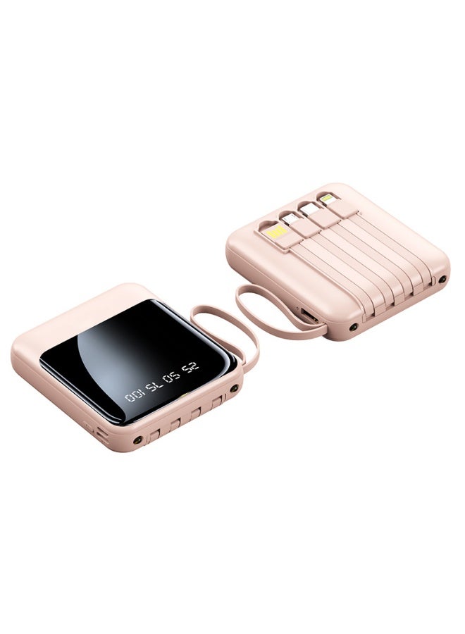 Mini Portable Power Bank with Built-in Cable, 10000mAh High-Capacity Fast Charging, LED Display - Image 1