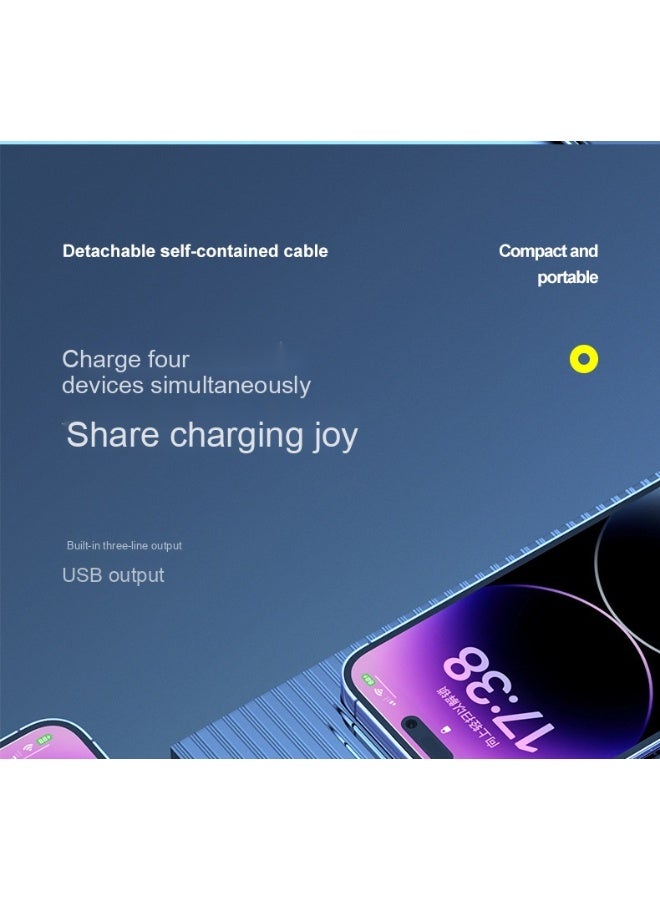 Mini Portable Power Bank with Built-in Cable, 10000mAh High-Capacity Fast Charging, LED Display - Image 5