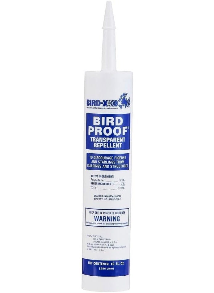 Bird-X Bird Proof Transparent and Repellent Gel 10oz -1 Tube - Image 1