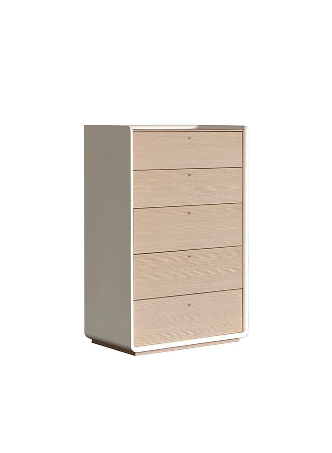 DANUBE HOME V2 Brita 5 Drawers Chest of Drawers - Stylish Beige & White Oak Bedroom Storage Cabinet for Living Room & Hallway - Durable Wood Furniture Accessories with 2-Year Warranty - Multi-Functional Organizer