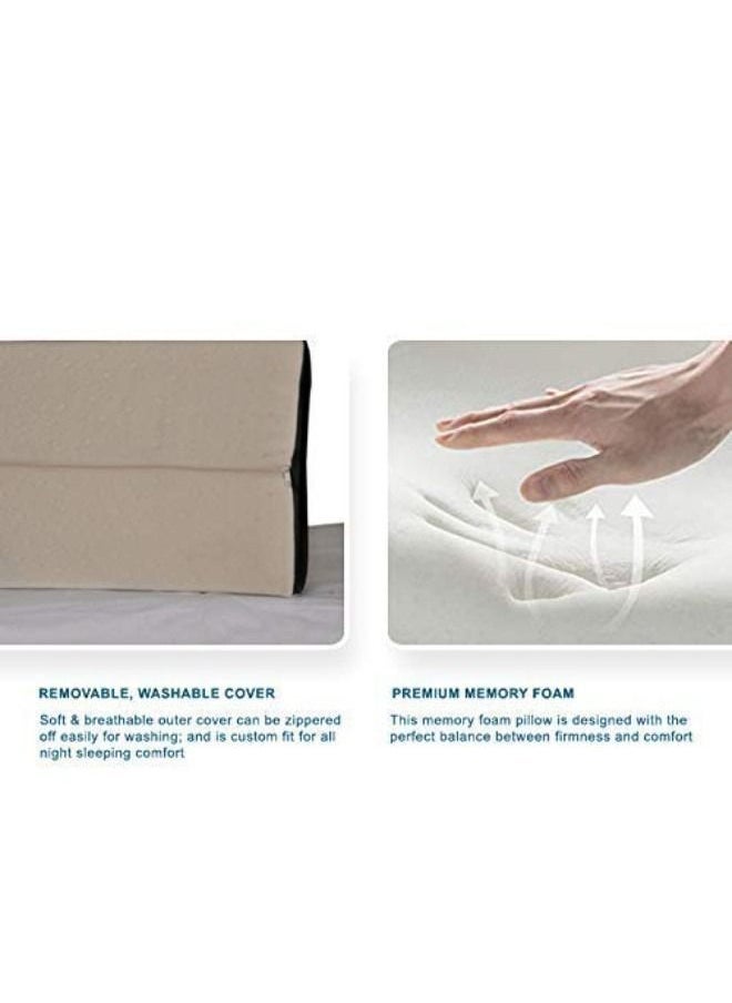 ELTRAZONE Memory Foam Pillow – Orthopedic Contour Pillow for Neck Pain Relief, Cervical Support, and Comfortable Sleep – Ideal for Side, Back, and Stomach Sleepers – Hypoallergenic, Ergonomic, and Breathable – 50x30cm - Image 5
