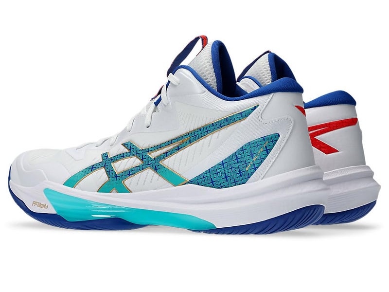 ASICS Mens Sky Elite FF MT 3 White/Asics Blue Indoor Court Shoes - 8 UK (1051A094.960) - Image 5