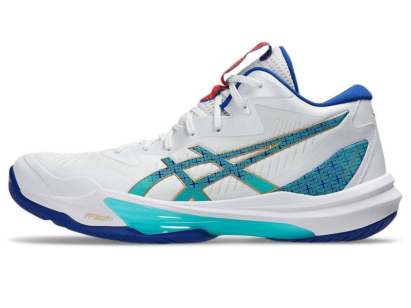 ASICS Mens Sky Elite FF MT 3 White/Asics Blue Indoor Court Shoes - 8 UK (1051A094.960) - Image 3