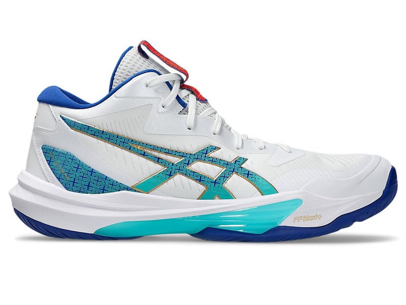 ASICS Mens Sky Elite FF MT 3 White/Asics Blue Indoor Court Shoes - 8 UK (1051A094.960) - Image 1