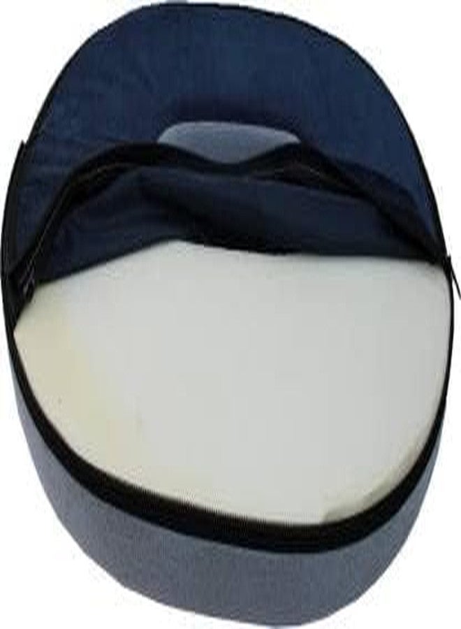 Backfit ® Donut Ring Pillow Cushion for Piles Hemorrhoid Coccyx Sciatica Tailbone Back Pain Fistula Prostate Post Natal Pain Relief Chair & Car Seat Comfort Cushion - Dark Blue - Image 3