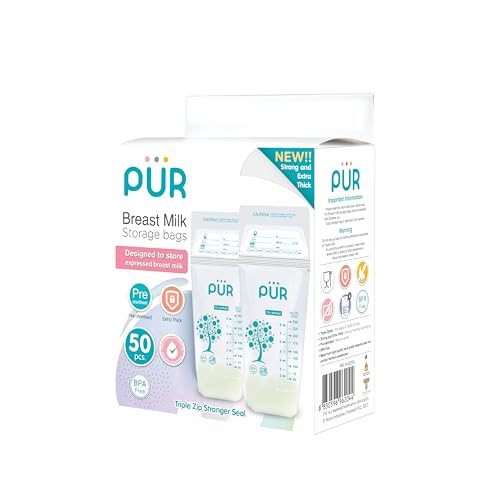 Pur Breast Milk Transparent Storage Bags By Fratelli | Breastmilk Pouches for Fridge or Freezer Use | Pre-sterilized | Reusable | Tripple Zipper for Ultimate Protection | 250ml (50 Bags) - Image 4