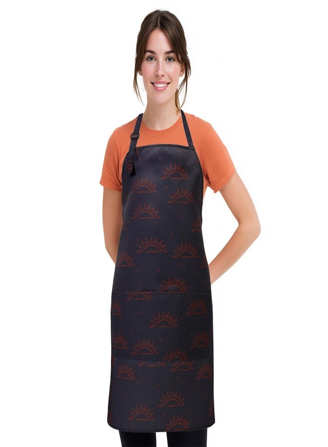 Plum Hill BoHo Cosmetology Apron for Hair Stylist, Nail Tech, Esthetician, Water Resistant Bleach Proof - Hairdresser Apron with Pockets - Image 1