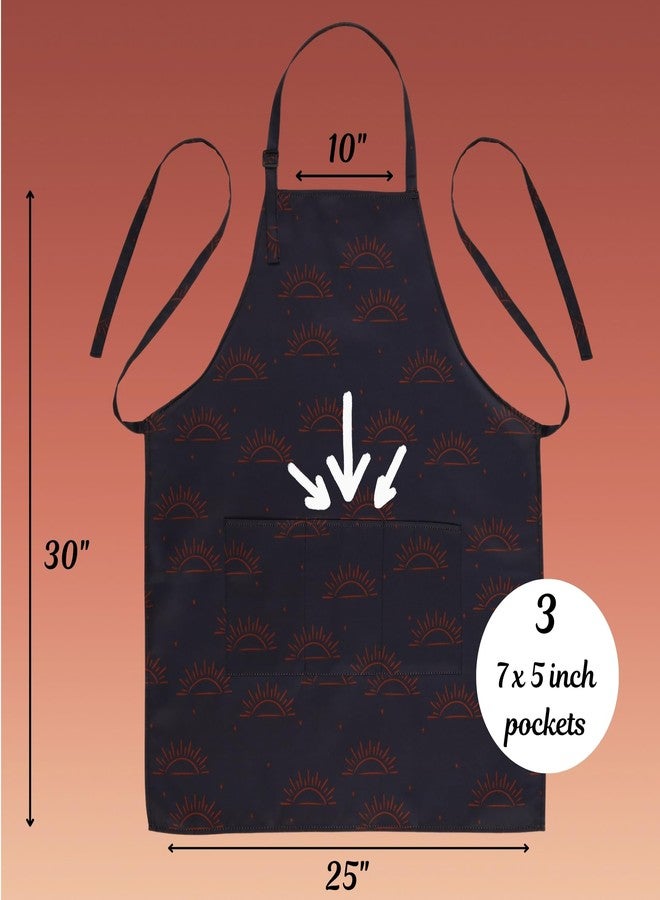 Plum Hill BoHo Cosmetology Apron for Hair Stylist, Nail Tech, Esthetician, Water Resistant Bleach Proof - Hairdresser Apron with Pockets - Image 3